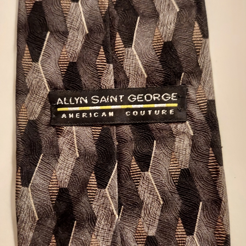 Vintage Allyn Saint George silk extra long tie - made in the USA - Picture 8 of 8